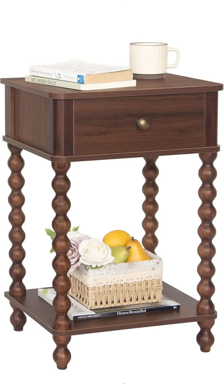 AWASEN Walnut Nightstand, Small End… — Photo 1