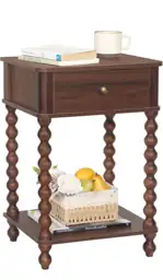 AWASEN Walnut Nightstand, Small End… — Photo 1