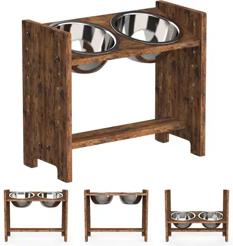Elevated Dog Bowls, Adjustable Bowl… — Photo 1