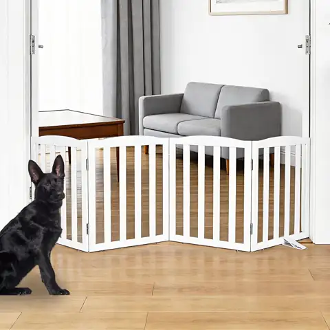 Freestanding Indoor Dog Gate, Foldable… — Photo 1