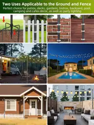 String Light Poles for Outside,… — Photo 2