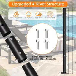 2 Pack Shade Sail Poles,… — Photo 2
