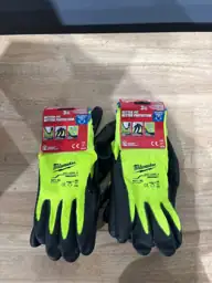 X-Large High Visibility Level 2 Cut Resistant Polyurethane Dipped Work ...