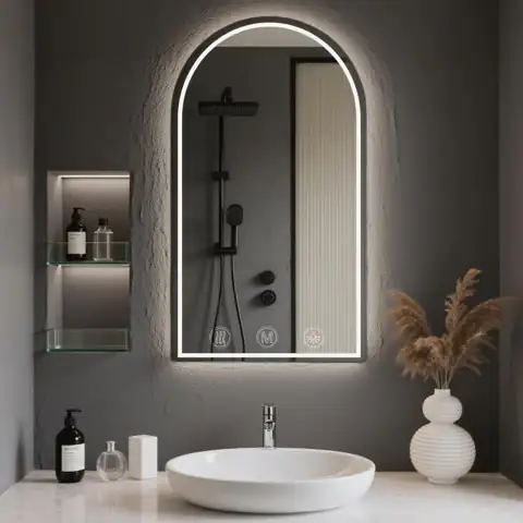 Arched LED Bathroom Mirror 30x40… — Photo 1