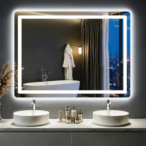 LED Bathroom Mirror with Lights,… — Photo 1
