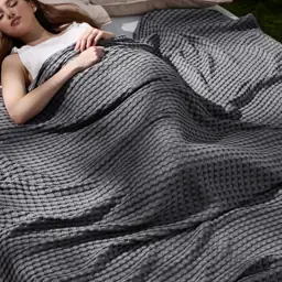 Bedsure Cooling Waffle Blanket for… — Photo 1