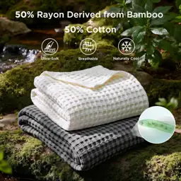 Bedsure Cooling Waffle Blanket for… — Photo 2