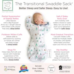 SwaddleDesigns Transitional Swaddle Sack, Cotton,… — Photo 2