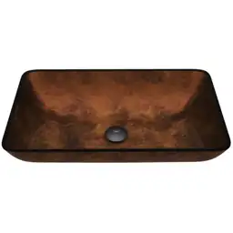 Donatello Chocolate Brown Glass Rectangular… — Photo 2