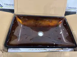 Donatello Chocolate Brown Glass Rectangular… — Photo 4