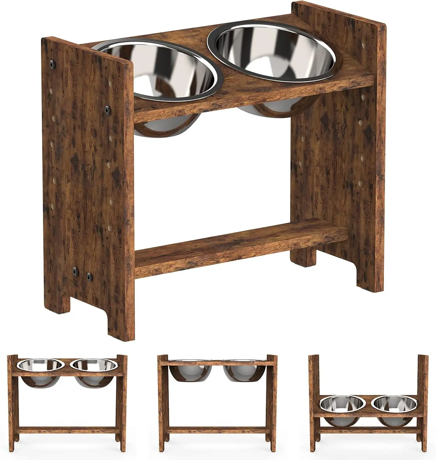 Elevated Dog Bowls, Adjustable Bowl… — Photo 1