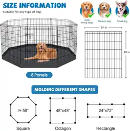 PEEKABOO Dog Playpen 30"H, 8… — Photo 2
