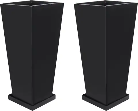 24" Metal Tall Outdoor Planters… — Photo 1