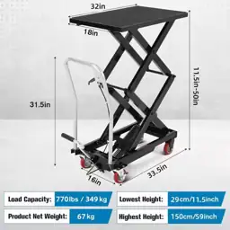 Heavy-Duty Hydraulic Double Scissor Lift… — Photo 2