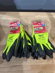X-Large High Visibility Level 2 Cut Resistant Polyurethane Dipped Work ...