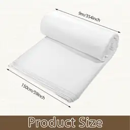 100% White Cotton Fabric, 10… — Photo 2