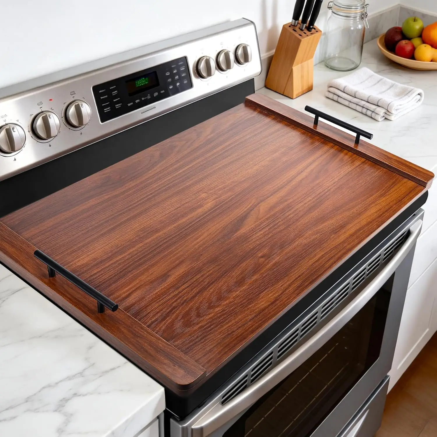Noodle Board Stove Cover with… — Photo 1