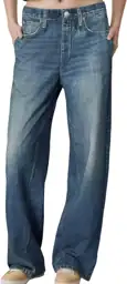 Women's Wide-Leg Denim-Style Cotton Terry… — Photo 1