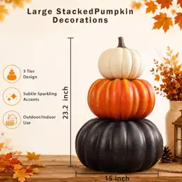 23 Inch Large Stackable Pumpkin,3… — Photo 2