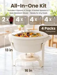 7QT Round Chafing Dishes for… — Photo 2