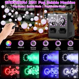 Fog Bubble Machine, 1500W 3-in-1… — Photo 2