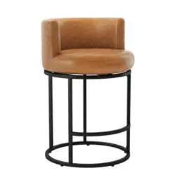26 in. Brown Faux Leather… — Photo 2