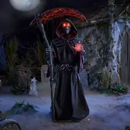 7.5 FT Grave & Bones Animated LED Soul Stealing Reaper | Triangle ...