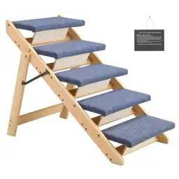 KFFKFF Wooden 5-Step Pet Stairs,… — Photo 1