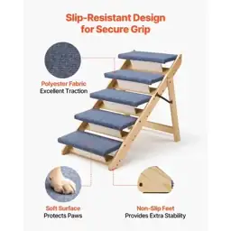 KFFKFF Wooden 5-Step Pet Stairs,… — Photo 2