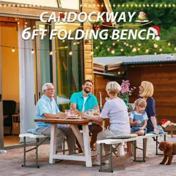 6ft Folding Bench Handle Lock… — Photo 2