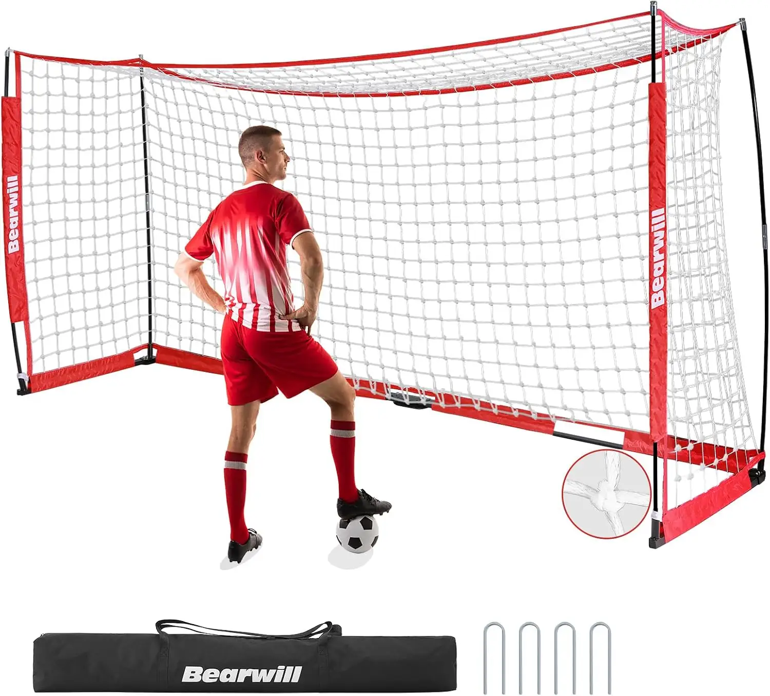Soccer Goal, 12X6FT Soccer Net,… — Photo 1