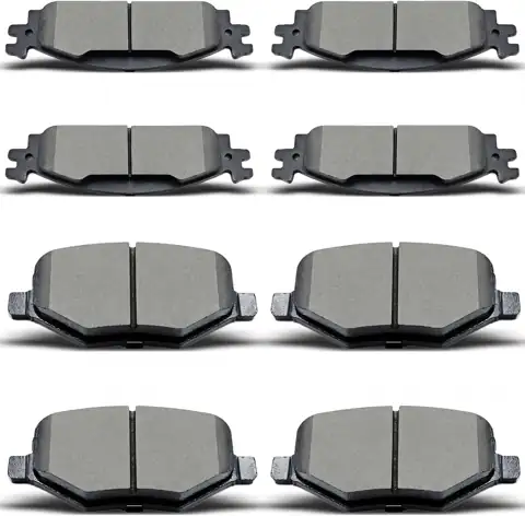 8Pcs Front/Rear Ceramic Brake Pads… — Photo 1