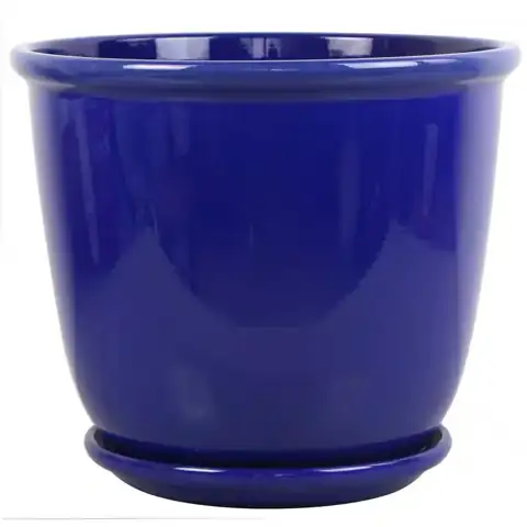 Delphine Blue Glazed Plastic Planter,… — Photo 1