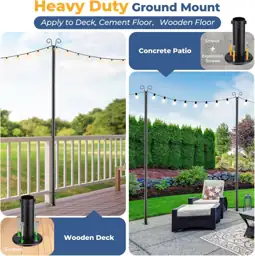 Heavy Duty String Light Poles… — Photo 2