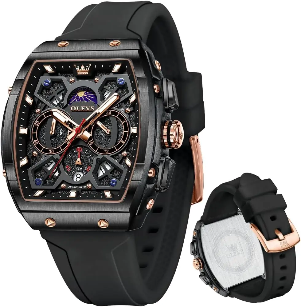OLEVS Square Watch for Men,… — Photo 1