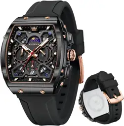 OLEVS Square Watch for Men,… — Photo 1
