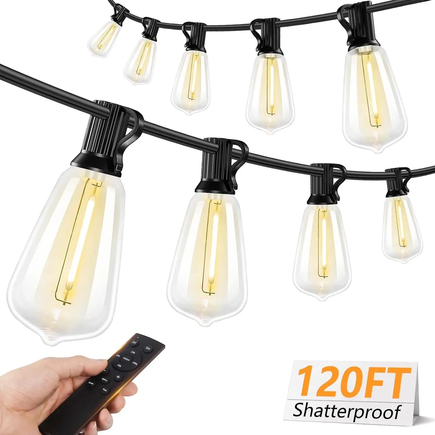 120FT LED Outdoor String Lights… — Photo 1