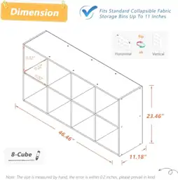 NELYE 8 Cube Organizer Bookcase… — Photo 2
