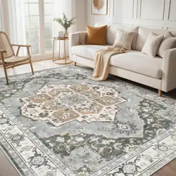 6x9 Washable Area Rug: Vintage… — Photo 1