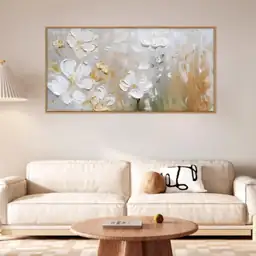 HPNIUB Large White Flower Framed… — Photo 2