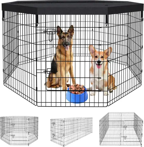 36"H Dog Playpen with Top… — Photo 1
