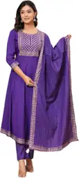 Women's Rayon Anarkali Suit Set,… — Photo 1