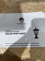 Solar Lamp Post Light, Cast… — Photo 3