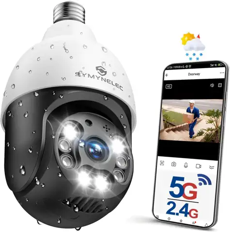 SYMYNELEC 2.4/5GHz Light Bulb Security… — Photo 1