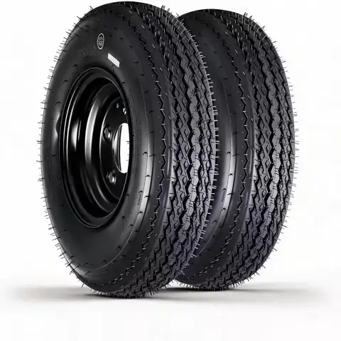 2-Pack 4.80-8 Trailer Tires on… — Photo 1