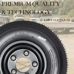 2-Pack 4.80-8 Trailer Tires on… — Photo 2