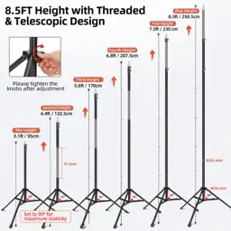 Hemmotop Adjustable Backdrop Stand 10x8.5ft… — Photo 2