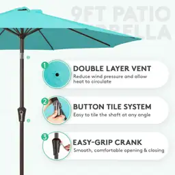 JEAREY 9FT Outdoor Patio Umbrella,… — Photo 2