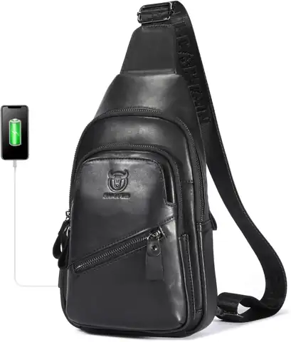 LUKZIJAES Genuine Leather Sling Bag… — Photo 1