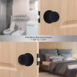 Ball Matte Black Bed/Bath Door… — Photo 2